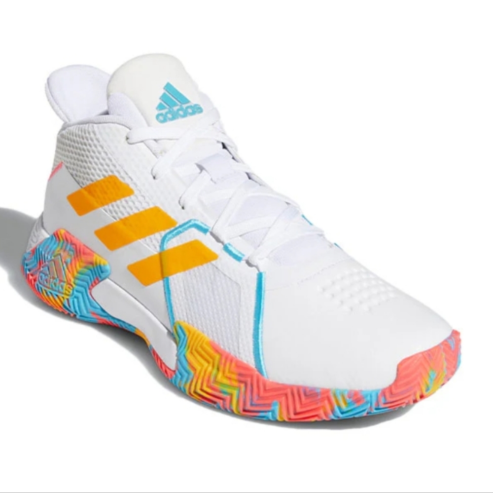 Adidas Men's Court Vision 2.0 Basketball Lace-Up Mid Sneakers 'Rainbow Sole'